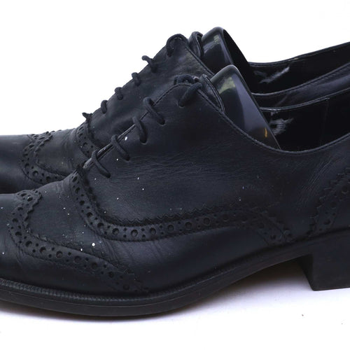 Fabio Lenzi Womens EU Size 40 Black Leather Brogues
