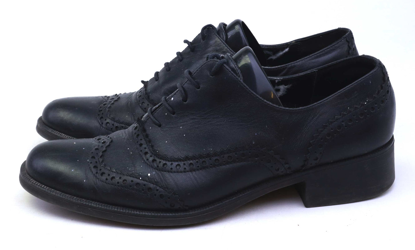 Fabio Lenzi Womens EU Size 40 Black Leather Brogues