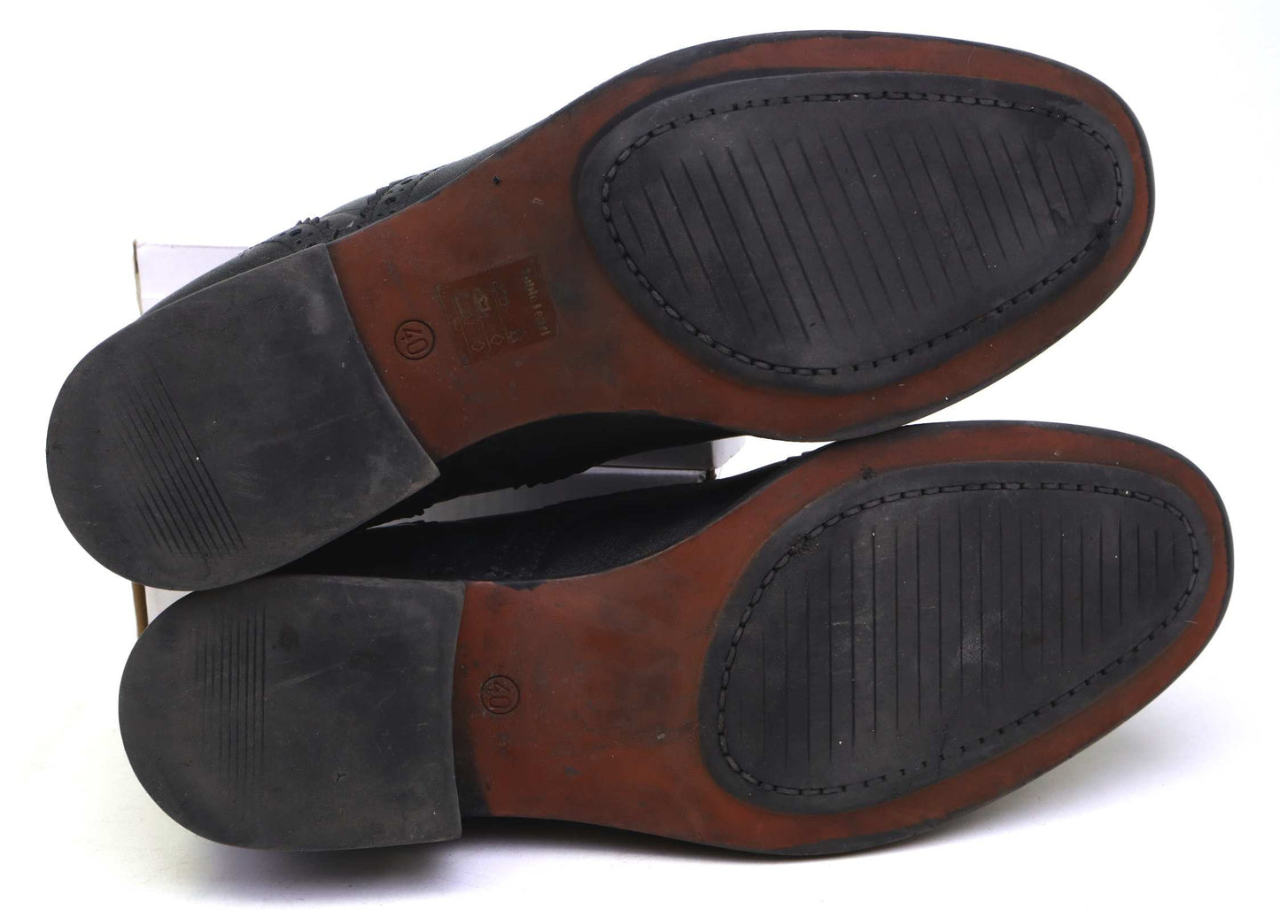 Fabio Lenzi Womens EU Size 40 Black Leather Brogues