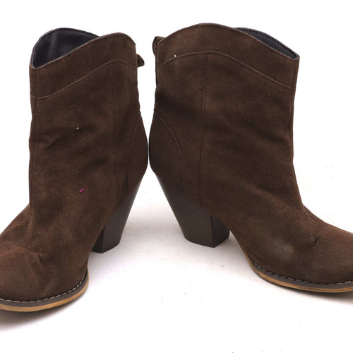 Peacocks Womens UK Size 3 Brown Suede Ankle Boots