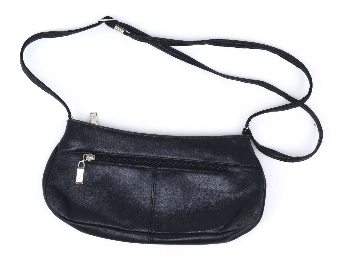 Laura Valle Black Synthetic Silver Studs Womens Crossbody Bag