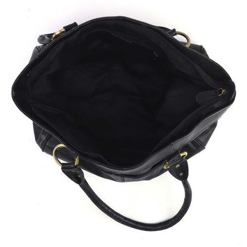 Lloyd Baker Black Leather Daytime Casual Womens Shoulder Bag