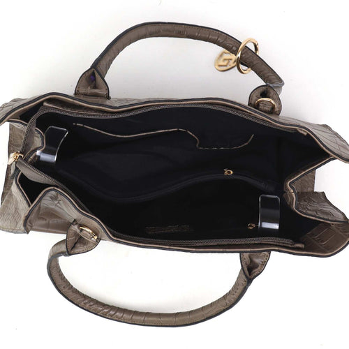 Marina Balanti Textured Grey Synthetic Womens Shoulder Bag