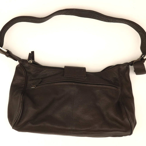 Arrogance Brown Leather Decorative Buckle Womens Shoulder Bag