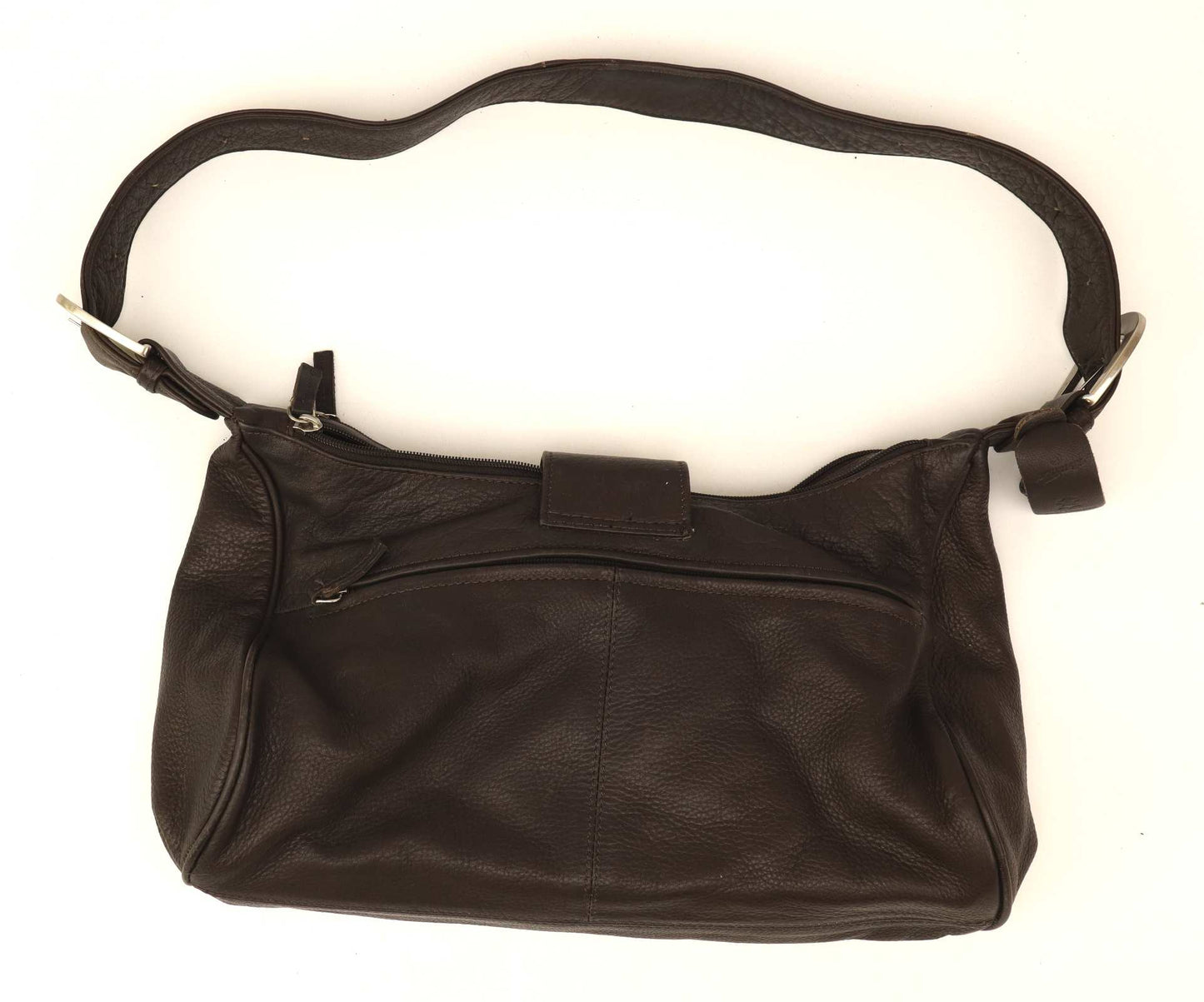 Arrogance Brown Leather Decorative Buckle Womens Shoulder Bag