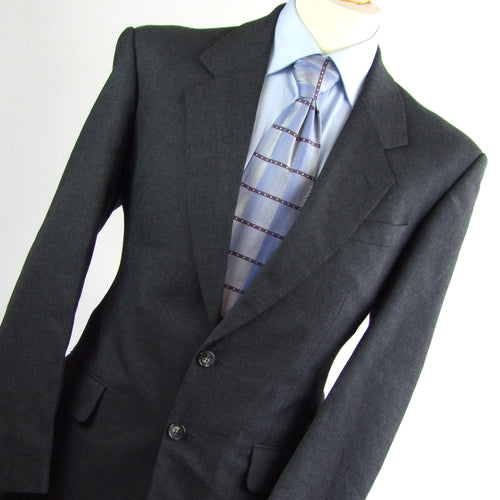 James Barry Mens Grey Wool Blend Suit Jacket 40 (Short)