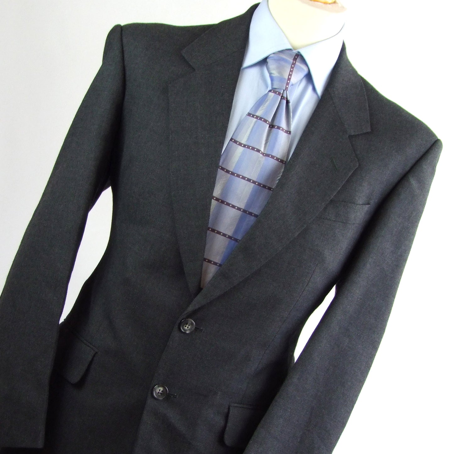 James Barry Mens Grey Wool Blend Suit Jacket 40 (Short)