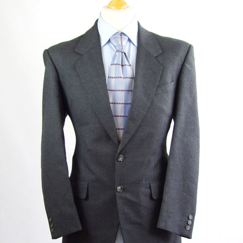 James Barry Mens Grey Wool Blend Suit Jacket 40 (Short)