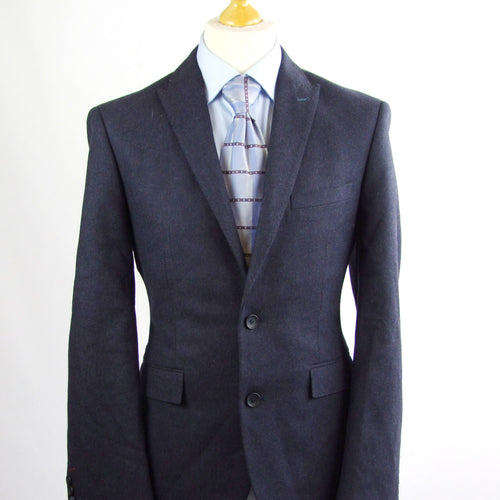 Montague Burton Mens Blue Wool Blend Suit Jacket 40 (Regular)