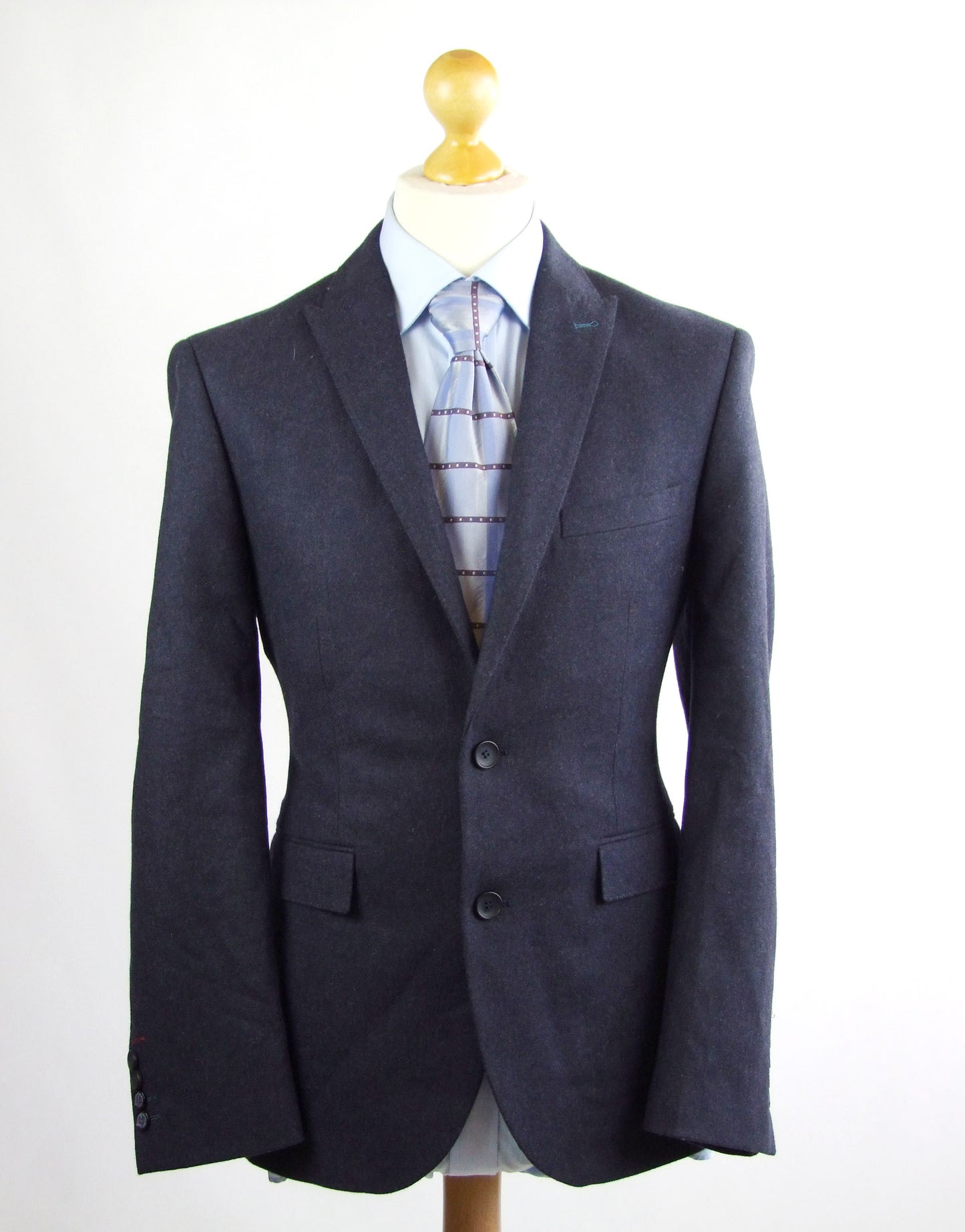 Montague Burton Mens Blue Wool Blend Suit Jacket 40 (Regular)
