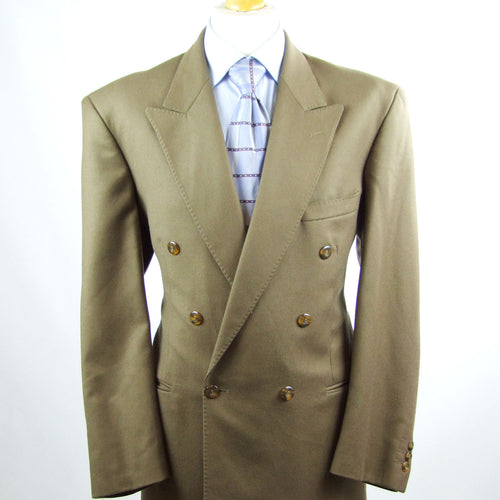 Lamano Mens Brown Wool Suit Jacket 42 (Short)