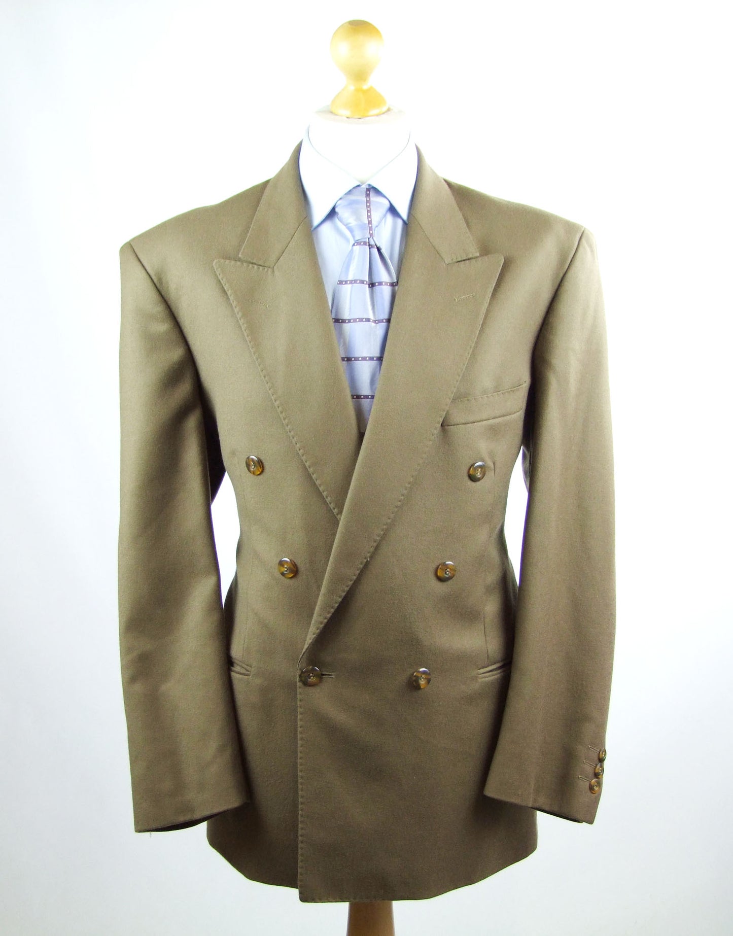 Lamano Mens Brown Wool Suit Jacket 42 (Short)