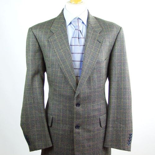 Pioneer Gragney London Mens Blue Check Wool Suit Jacket 42 (Regular)