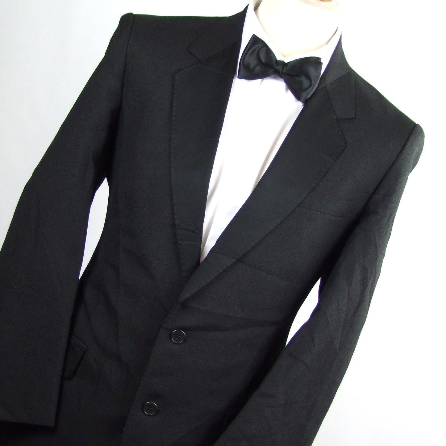 Dunn & Co Mens Black Wool Blend Dinner Suit Jacket Size 41