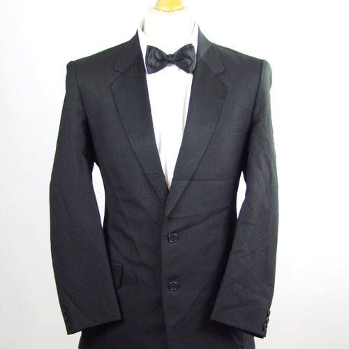 Dunn & Co Mens Black Wool Blend Dinner Suit Jacket Size 41