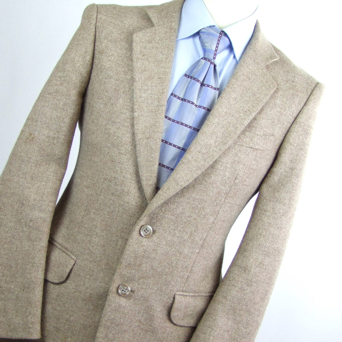 Mens Brown Suit Jacket 40 Regular Peter Brown Wool Plain