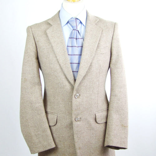 Mens Brown Suit Jacket 40 Regular Peter Brown Wool Plain