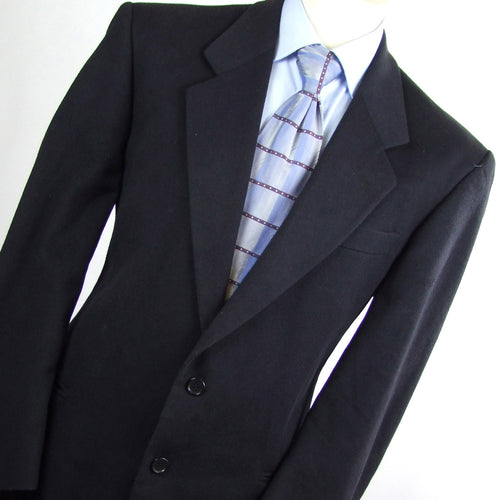 Mens Blue Suit Jacket 42 Regular Cacharel Wool Plain