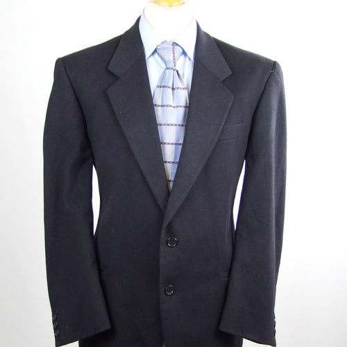 Mens Blue Suit Jacket 42 Regular Cacharel Wool Plain