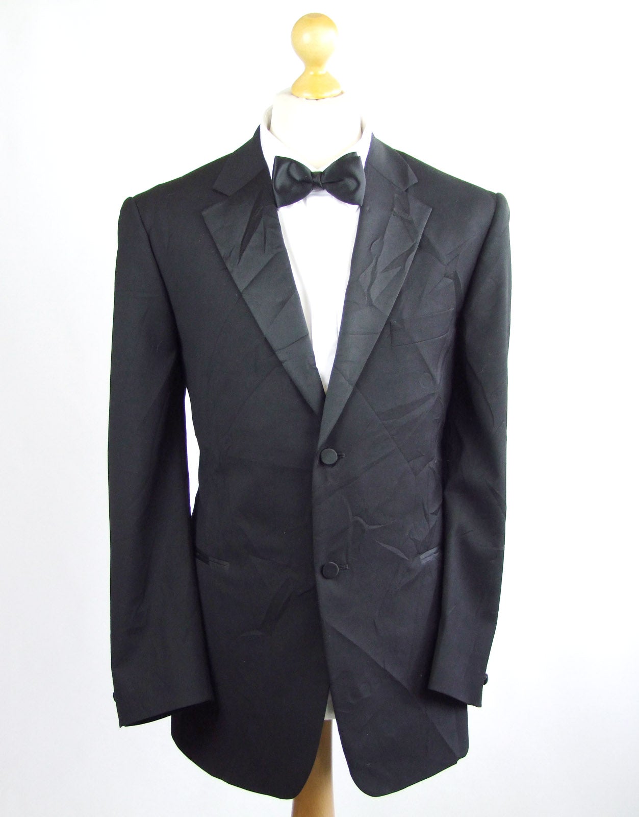 Mens Black Dinner Suit Jacket 42 Regular Taylor & Wright Polyester Plain