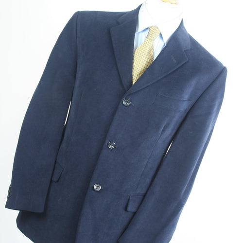 Mens Blue Suit Jacket 40 Short Zona New Classics Cotton Plain